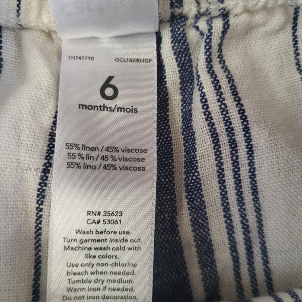 Carter's Blue and White Striped Shorts Set